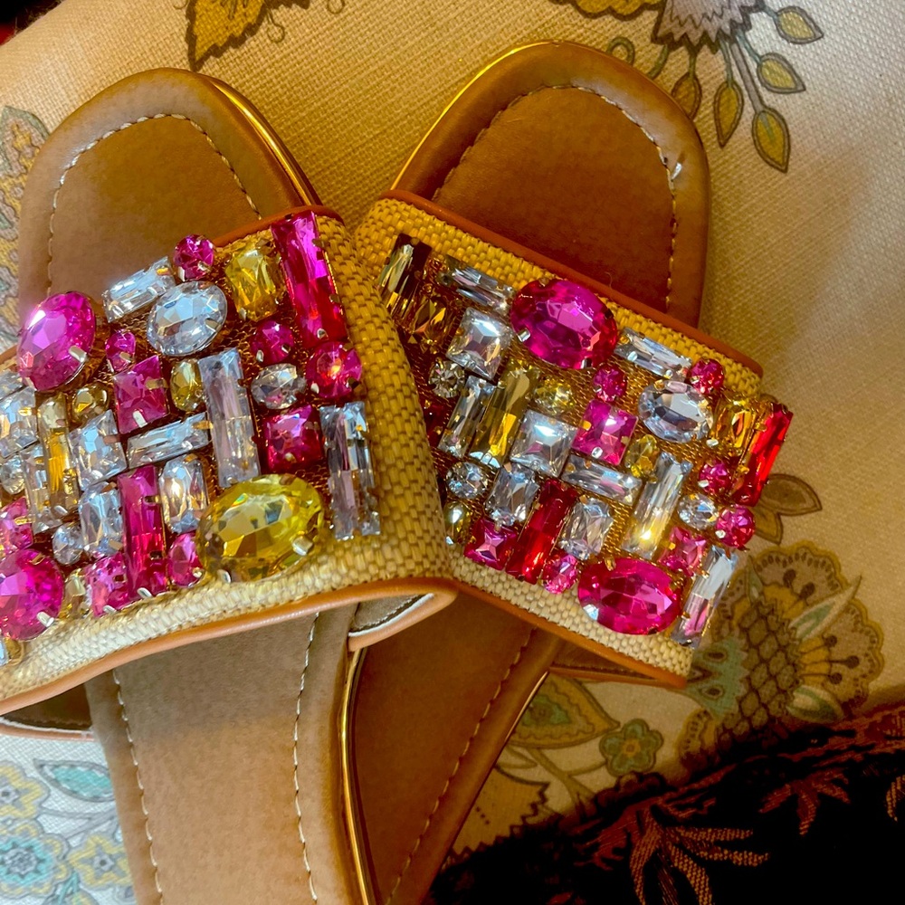 flats with colored gems